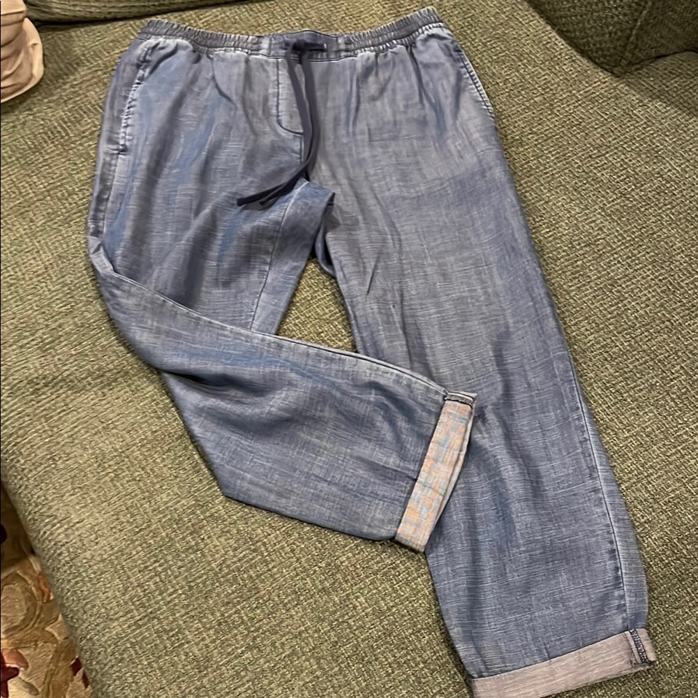Talbots Drawstring Denim Pants (sz small petites)